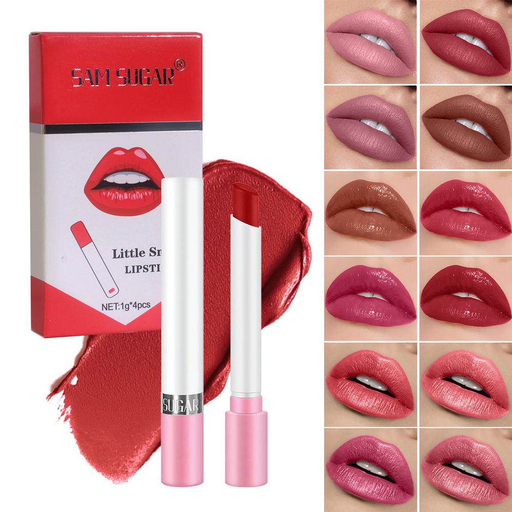 Beauty Makeup Stores - Sigaret lippenstift set 4-delig parelglans langdurige