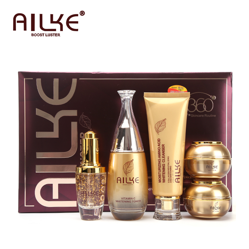 Beauty Makeup Kit - AILKE Whitening huidverzorgingsset, vermindert rimpels, donkere
