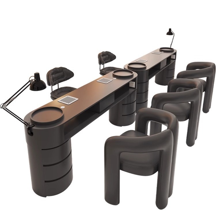 Beauty No Makeup - Moderne Minimalistische Make-up Tafel Zwart Dubbele