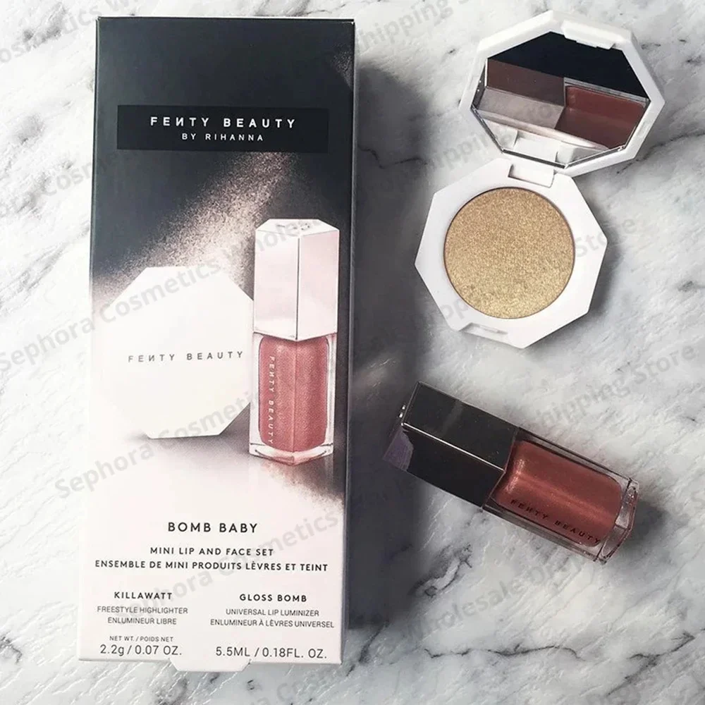 Huda Beauty Makeup Set - Fenty Beauty Lipgloss 2-in-1 Set Spiegel