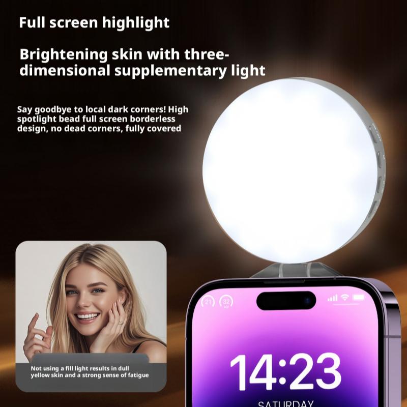 Beauty No Makeup - Magnetische mobiele telefoon invullicht make-upspiegel Handheld