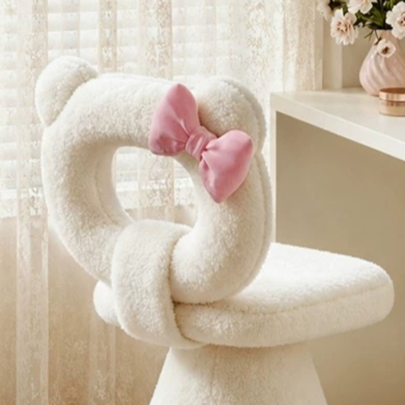 Bow Dressing Vanity Stool Roze - Beauty No Makeup recensie en prijs